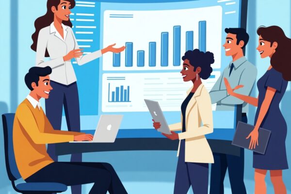 people discussing their crm